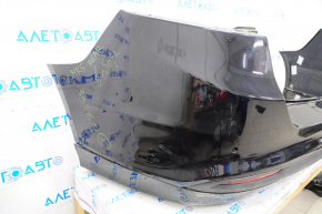 Rear bumper assembly Ford Fusion mk5 13-18 for 1 pipe, for parking sensors, black, with absorber