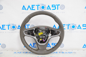 Naked steering wheel Chevrolet Malibu 16-22 gray leather, without buttons and paddles, for dry cleaning