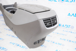 Console central armrest and cup holders Chevrolet Malibu 16-23 gray under chemical scratches