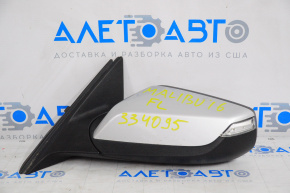 Left side mirror complete Chevrolet Malibu 16-18 8 pins, heated, turn signal, BSM, silver