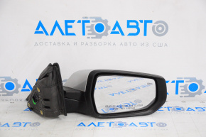 Side mirror right complete Chevrolet Malibu 16-18 8 pins, heated, turn signal, BSM, silver