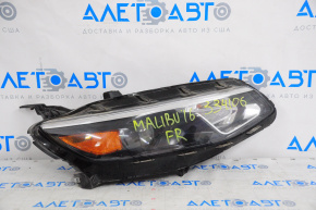 Headlight front right naked Chevrolet Malibu 16-18 halogen