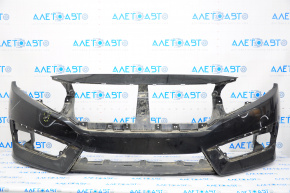 Front bumper bare Honda Civic X FC 16-19 black, rubbed, dented