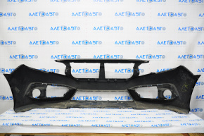Front bumper bare Honda Civic X FC 16-19 black, rubbed, dented