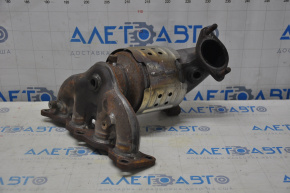 Exhaust manifold with catalytic converter Hyundai Sonata 15-19 2.4