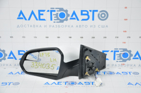 Left side mirror complete Hyundai Sonata 15-17 5 pins, white