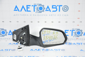 Side mirror right complete Hyundai Sonata 15-17 5 pins, white