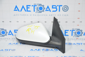 Side mirror right complete Hyundai Sonata 15-17 5 pins, white
