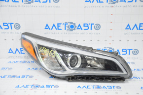 Headlight front right bare Hyundai Sonata 15-17 halogen with mount