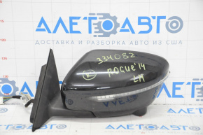 Side mirror left complete Nissan Rogue 14-16 11 pins, camera, turn, heating, black KH3