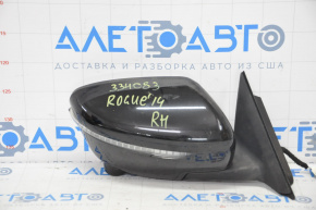 Side mirror right complete Nissan Rogue 14-16 11 pins, camera, turn, heated, black KH3