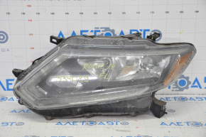 Headlight front left Nissan Rogue 14-16 bare halogen, water damage