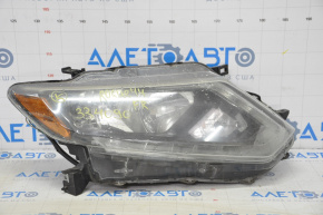 Headlight front right Nissan Rogue 14-16 bare halogen, water damage