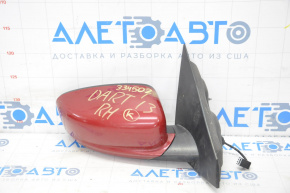 Side mirror right assembly Dodge Dart 13-15 3 pins red PRM