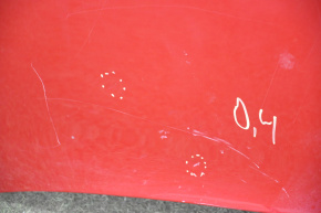 Hood bare Dodge Dart 13-16 red PRM, painted 0.5 - 0.4, paint swelled, pokes
