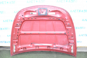 Hood bare Dodge Dart 13-16 red PRM, painted 0.5 - 0.4, paint swelled, pokes