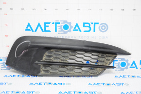 Right bumper grille Honda Civic X FC 16-19 without fog lights, with crowbar