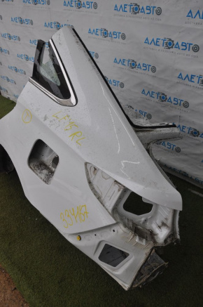 Quarter wing rear left Hyundai Sonata 15-19 white, small bump