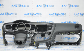 Torpedo front panel without AIRBAG Kia Optima 14-16 black under speaker scratches pokes rubbed