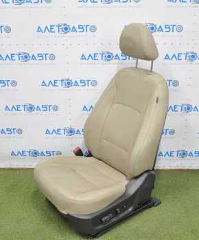 Driver's seat Kia Optima 11-15 with airbag, beige leather, electric, heated, seat wiped