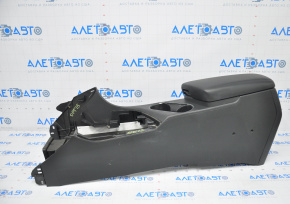 Central console armrest and cup holders Kia Optima 14-15 rest, leather black, scratches