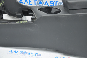 Central console armrest and cup holders Kia Optima 14-15 rest, leather black, scratches