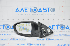 Left side mirror complete Kia Optima 14-15 rest 8 pins, turn signal, black, sand