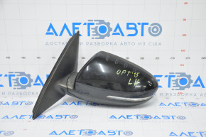 Left side mirror complete Kia Optima 14-15 rest 8 pins, turn signal, black, sand