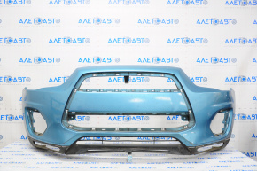 Front bumper bare Mitsubishi Outlander Sport ASX 11-15 prerest blue, missing element