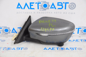 Left side mirror complete Nissan Rogue 14-16 11 pins, camera, rotation, heating, graphite