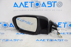 Left side mirror complete Nissan Rogue 14-16 11 pins, camera, rotation, heating, graphite