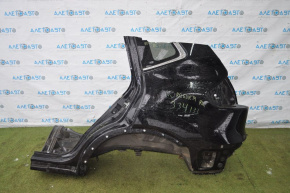 Quarter wing rear left Nissan Rogue 14-20 black, pokes