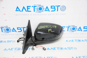 Left side mirror complete Jeep Compass 17-24 2+3 pins, heated, black