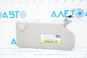 Left visor Mitsubishi Outlander Sport ASX 10-15 gray, with backlight, dry-cleanable, without hook