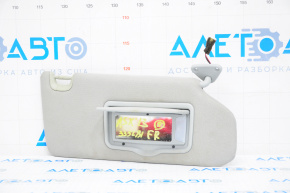 Right visor Mitsubishi Outlander Sport ASX 10-15 gray, with backlight, for dry cleaning, without hook