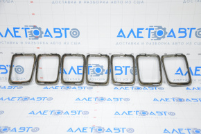 Chrome inserts in the radiator grille Jeep Compass 17-21 set 7 pcs