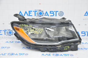 Headlight front right complete Jeep Compass 17-21 halogen, with mount