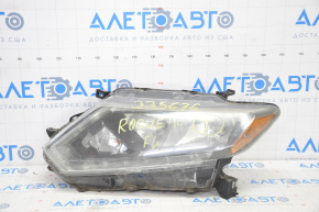 Headlight front left Nissan Rogue 14-16 bare halogen, water damage