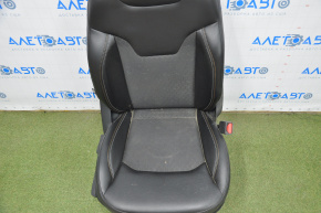 Passenger seat Jeep Compass 17-21 with airbag, manual, combined leather black, burnt