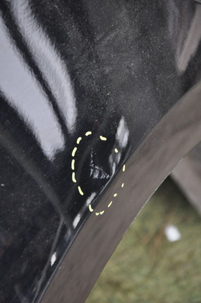 Quarter wing rear right Kia Optima 14-15 black, small bump