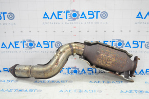 Exhaust line middle part with catalytic converter Nissan Rogue 14-16 stud defect