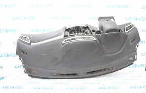Torpedo front panel with AIRBAG Nissan Rogue 14-20 black, with overlay and glove compartment