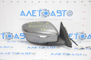 Side mirror right complete Nissan Rogue 14-16 5 pins, turn signal, graphite KAD