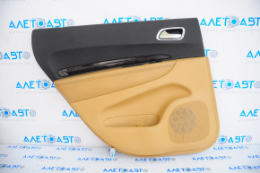 Door trim card rear left Dodge Durango 11-13 beige, armrest leather, molding black gloss, Citadel