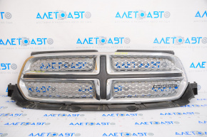 Radiator grill grill Dodge Durango 11-13 chrome frame, chrome mesh, with emblem