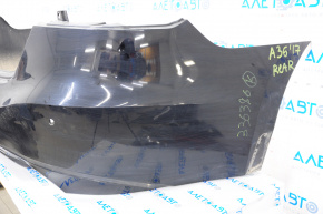 Bare rear bumper Nissan Maxima A36 16-18 pre-restyling, for parking sensors, black, crack in the crepe