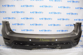 Rear bumper bare Nissan Pathfinder 13-16 pre-rest under parket brown broken fastening pokes scratches