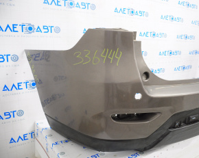 Rear bumper bare Nissan Pathfinder 13-16 pre-rest under parket brown broken fastening pokes scratches