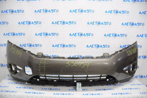 Front bumper bare Nissan Pathfinder 13-16 prerest, brown, dented, broken crepe