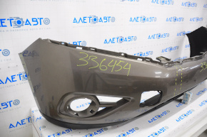 Front bumper bare Nissan Pathfinder 13-16 prerest, brown, dented, broken crepe